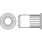 Заклепка резьбовая М6 цилиндрический бортик белый цинк STARFIX 5000 штук (SM-48529-5000) - Фото 2