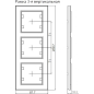 Рамка трехместная вертикальная MAKEL Karea белая (56001708) - Фото 2