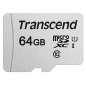 Карта памяти TRANSCEND MicroSDXC 64 Гб 300S с адаптером SD (TS64GUSD300S-A)