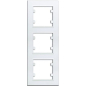 Рамка трехместная вертикальная MAKEL Karea белая (56001708)