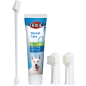 Набор для чистки зубов у собак TRIXIE 3 разных щетки и зубная паста 100 г (2561)