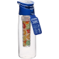 Бутылка для воды 0,75 л PERFECTO LINEA с контейнером для фруктов синий (34-758072)