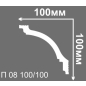 Плинтус потолочный OHZ 2000х100x100 мм (П 08 100-100) - Фото 2