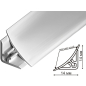 Плинтус кухонный ПВХ RICO вогнутая форма 2,7 м серебро (5707) - Фото 2