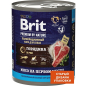 Влажный корм для собак BRIT Premium говядина и рис консервы 850 г (5051168) - Фото 6