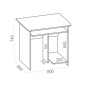 Стол компьютерный СОКОЛ КСТ-21.1 белый 80х60х74 см (КСТ21.1Б6) - Фото 2