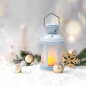 Ночник декоративный светодиодный NEON-NIGHT Фонарь с эффектом пламени свечи белый (513-067) - Фото 3