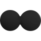 Мяч массажный двойной INDIGO 12,6х6,3 см черный (IN193-BK)