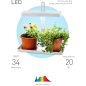 Светильник настольный для растений полного спектра ЭРА FITO-20W-QLED-W 20 Вт белый - Фото 5