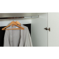 Шкаф ИМПЕРИАЛ Йорк 2-дверный белый жемчуг/белый глянец 100х54х205 см - Фото 8