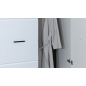 Шкаф ИМПЕРИАЛ Йорк 2-дверный белый жемчуг/белый глянец 100х54х205 см - Фото 7