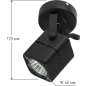 Точечный светильник накладной ЭРА OL3 GU10 BK черный - Фото 3