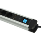 Удлинитель 2 м 9 розеток 3 USB с выключателем и заземлением ELECTRALINE черный/серый (62562) - Фото 2