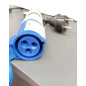 Удлинитель-шнур 0,3 м 1 розетка ELECTRALINE белый/синий (01607) - Фото 2