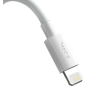 Кабель BASEUS TZCALZJ-02 Simple Wisdom Data Cable USB to Lightning USB 2.4A (2шт/упак) 1.5m White - Фото 4