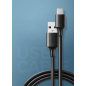 Кабель UGREEN US287-60826 USB-A 2.0 to Type C 2,4A силиконовый 3m Black - Фото 2