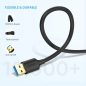 Кабель UGREEN US128-10371 USB-A 3.0 (M) to USB-A 3.0 (M) 2m Black - Фото 2