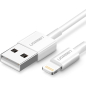Кабель UGREEN US155-20728 USB-A 2.0 to Lightning Apple MFI certified 2,4A 1m White - Фото 2