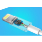 Кабель UGREEN US155-20728 USB-A 2.0 to Lightning Apple MFI certified 2,4A 1m White - Фото 7