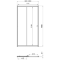 Дверь душевая TRITON Слайд 100х185 белый полосы (Щ0000038519) - Фото 2
