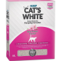 Наполнитель для туалета бентонитовый комкующийся CATS WHITE Box Premium детская присыпка 6 л, 5,1 кг (8699245856958)