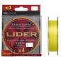 Леска плетеная LIDER Fluo Yellow X4 0,12 мм/150 м (FY150-120)