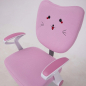 Кресло компьютерное AKSHOME Catty White ткань котенок розовый (84763) - Фото 13