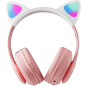 Наушники-гарнитура беспроводные MIRU CAT EP-W10 (розовый) - Фото 3