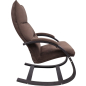 Кресло-качалка LESET Морено венге/коричневый велюр V 23 (87786) - Фото 3
