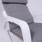Кресло-качалка AKSHOME Smart ткань серый/белый (104984) - Фото 7