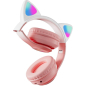 Наушники-гарнитура беспроводные MIRU CAT EP-W10 Pink + Колонка портативная беспроводная DEFENDER Enjoy S600 - Фото 6