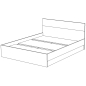 Двуспальная кровать ГОРИЗОНТ Юнона венге/дуб 160х200 см - Фото 2