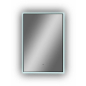 Зеркало для ванной с подсветкой КОНТИНЕНТ Amer Black LED 500x700 ореольная теплая/холодная подсветка (ЗЛП1525) - Фото 2