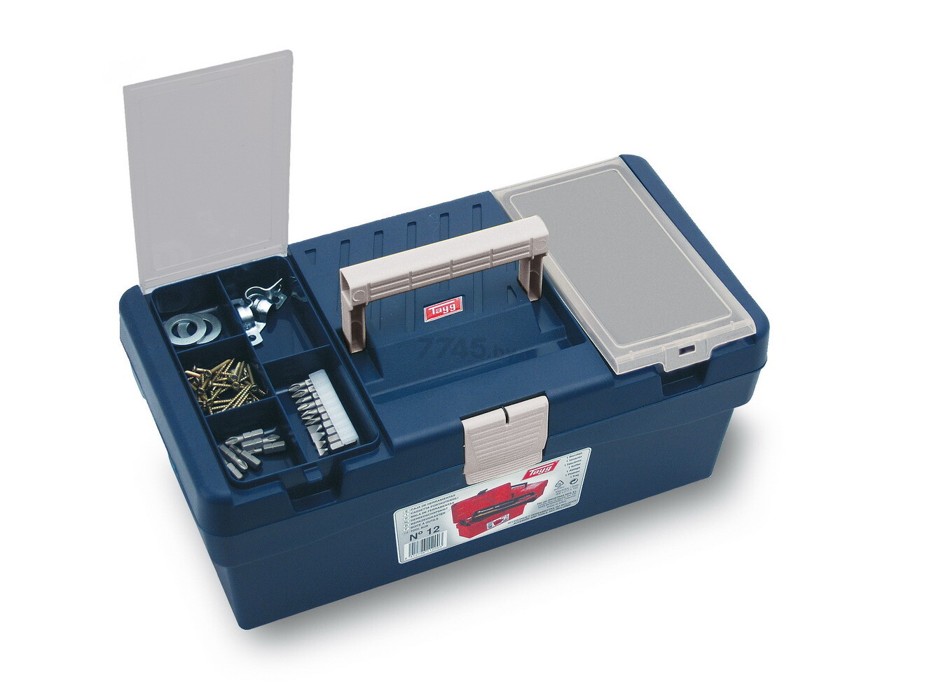 Ящик для инструмента пластмассовый 40x21,7x16,6 см с лотком TAYG 12 (112003) - Фото 2