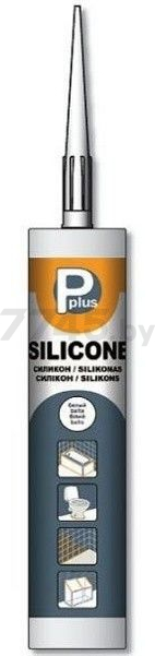 Герметик силиконовый P PLUS Silicone бесцветный 280 мл (01-4-1-072)