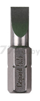 Бита для шуруповерта магнитная SL0,8x4,5 25 мм GEPARD 3 штуки (GP3507-25)