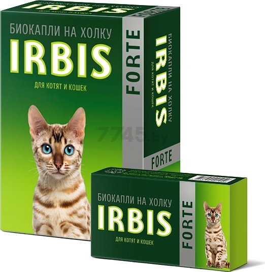 Биокапли на холку от блох и клещей для котят и кошек ИРБИС Фортэ 1 пипетка (001049)