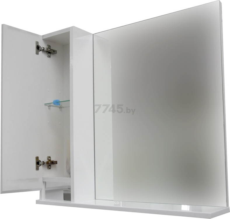 Шкаф с зеркалом для ванной АВН Бергамо 60 L (47.02-01) - Фото 7