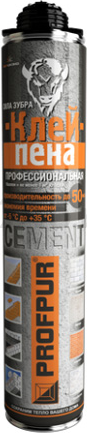 Клей-пена монтажная БЕЛИНЭКО Profpur Cement 850 мл (4814016005142)
