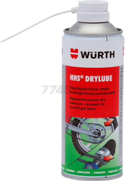 Смазка для цепей WURTH HHS Drylube 400 мл (08931066)