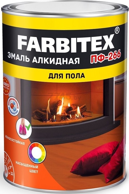 Эмаль алкидная FARBITEX ПФ-266 желто-коричневый 2,7 кг (Ф3563630)