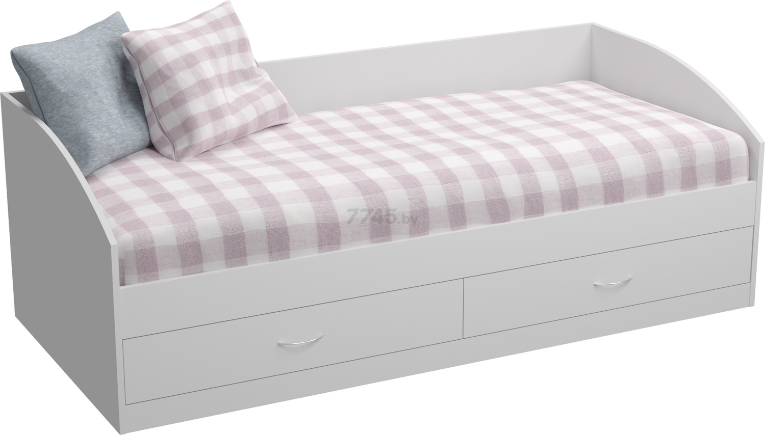 Кровать односпальная ВЛАД-ТОРГ Глостер белый шагрень 90х200 см (4133.00)