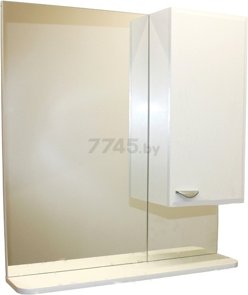 Шкаф с зеркалом для ванной САНИТАМЕБЕЛЬ Лотос 101.700 правая