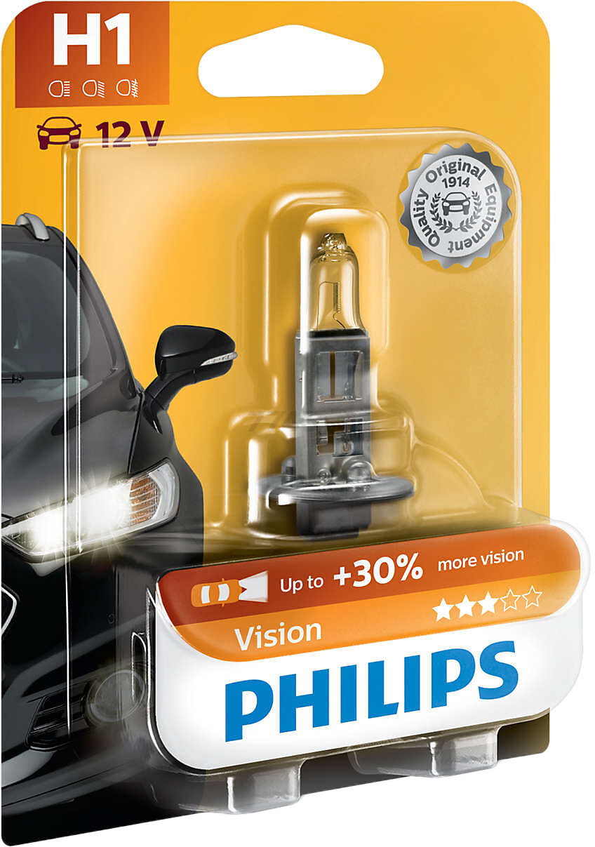 Лампа галогенная автомобильная PHILIPS Vision H1 (12258PRB1) - Фото 3