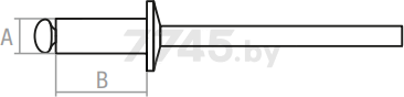 Заклепка вытяжная 4,8х12 мм алюминий-сталь RAL 8019 STARFIX 25 штук (SMZ1-57900-25) - Фото 2