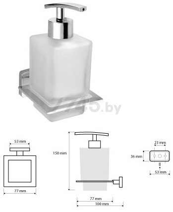 Дозатор для жидкого мыла BEMETA Niki хром (153209049) - Фото 2