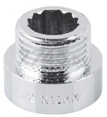 Удлинитель латунный внутренняя-наружная 1/2"X10 мм AV ENGINEERING хром (AVE301007)