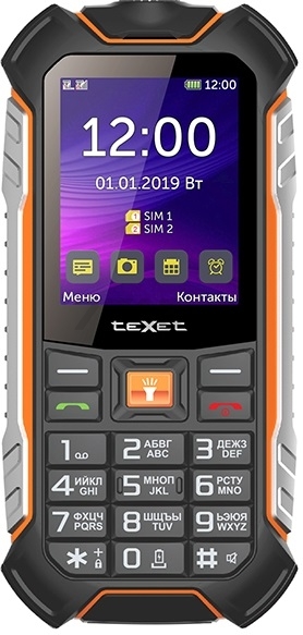 Мобильный телефон TEXET TM-530R черный/оранжевый