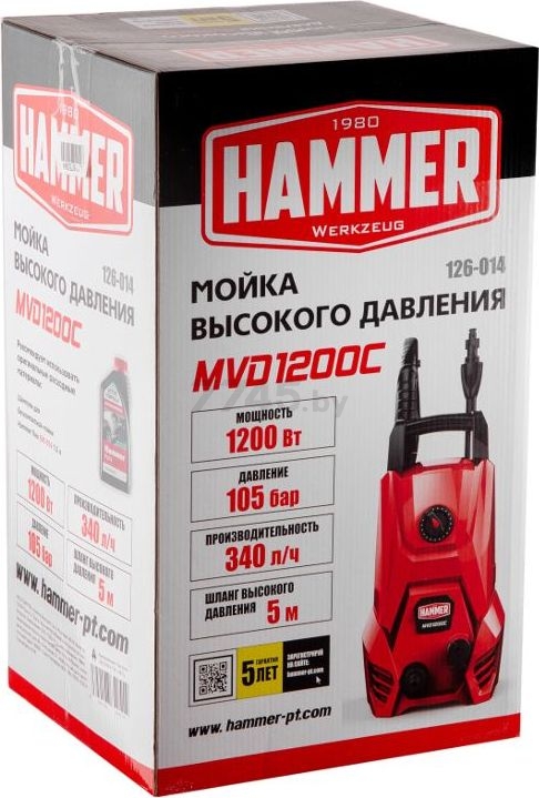 Мойка высокого давления HAMMER FLEX MVD1200C (641227) - Фото 15