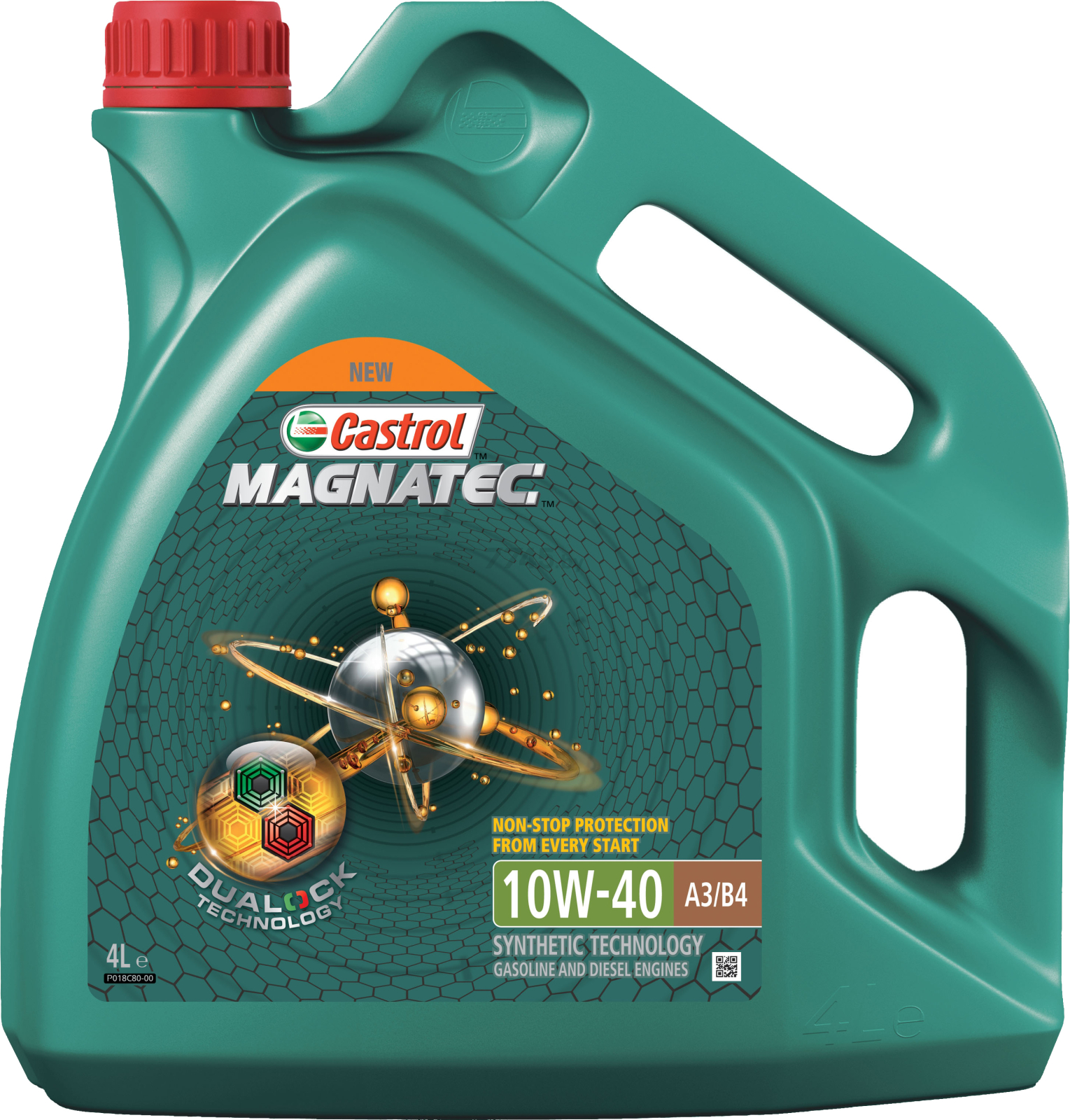 Моторное масло 10W40 полусинтетическое CASTROL Magnatec A3/B4 4 л (15CA24)